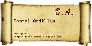 Dostal Atália névjegykártya